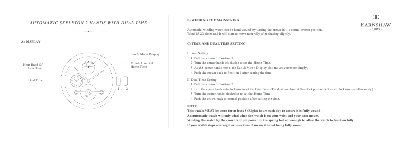 Página 1 del manual Manual de usuario Earnshaw Longitude Shadow Automatic ES-8063-03