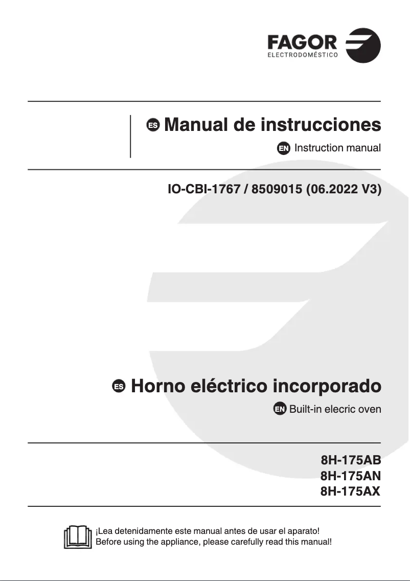 Image de la première page du manuel de l'appareil 8H-175AB
