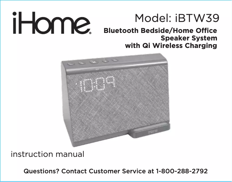 Página 1 del manual Manual de usuario iHome IBTW39G