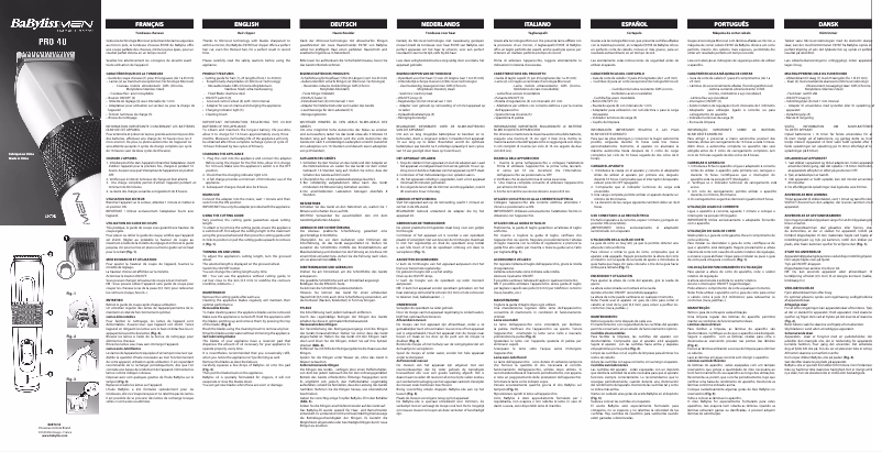 Página 1 del manual Manual de usuario BaByliss E971E