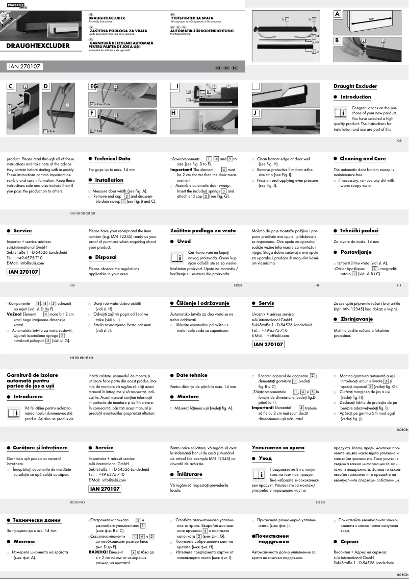 Page n°1 - Manuel utilisateur Powerfix IAN 291542