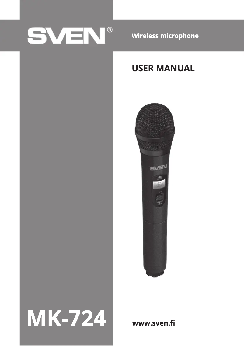 Page 1 of the manual User Manual Sven MK-724