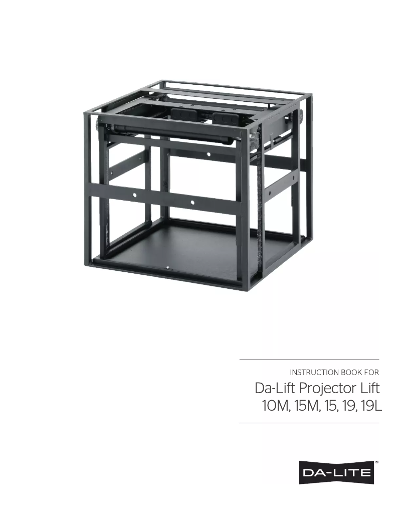 Page 1 de la notice Manuel utilisateur Da-Lite Da-Lift 15M 89059WHT