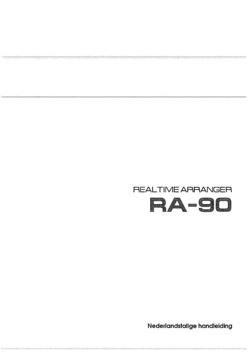 Page 1 de la notice Manuel utilisateur Roland RA-90