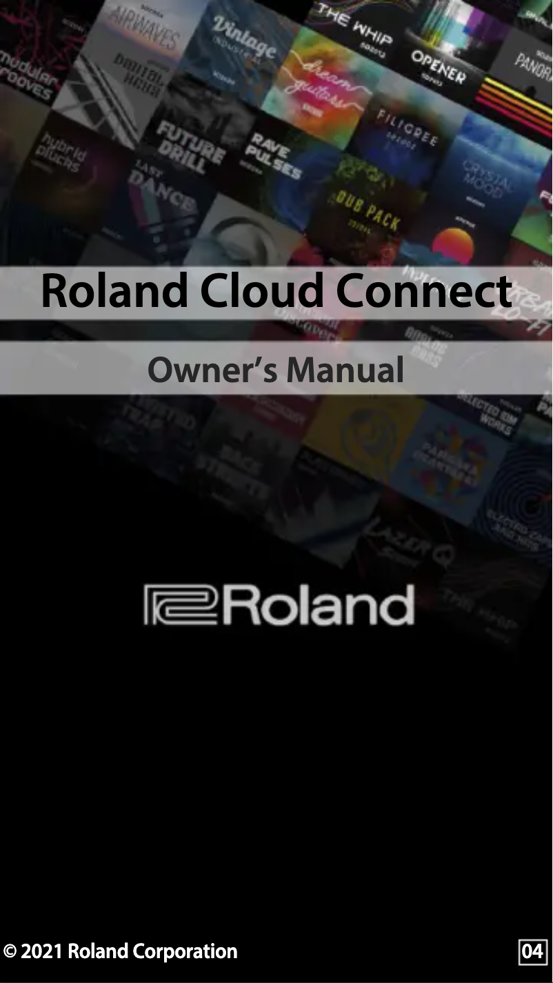Page 1 de la notice Manuel utilisateur Roland Cloud Connect