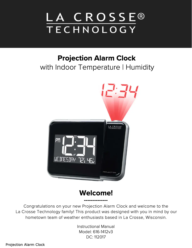 Page 1 de la notice Manuel utilisateur La Crosse Technology 616-1412V3