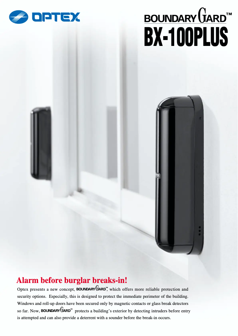 Página 1 del manual Manual de usuario Optex BX-100PLUS