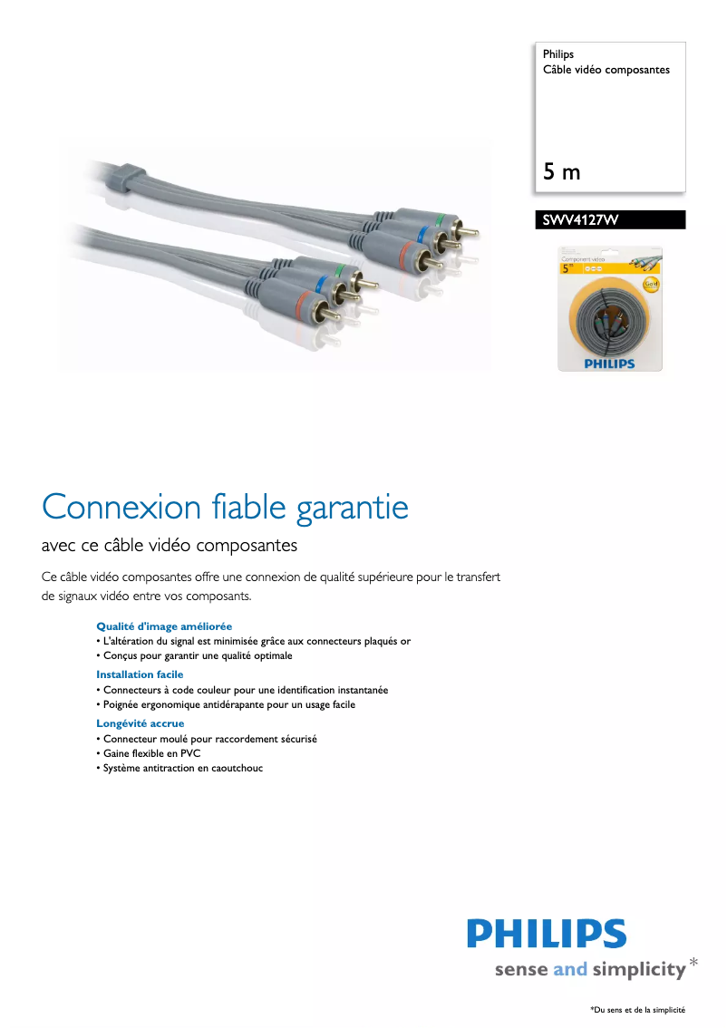 Page n°1 - Fiche technique Philips SWV4127W