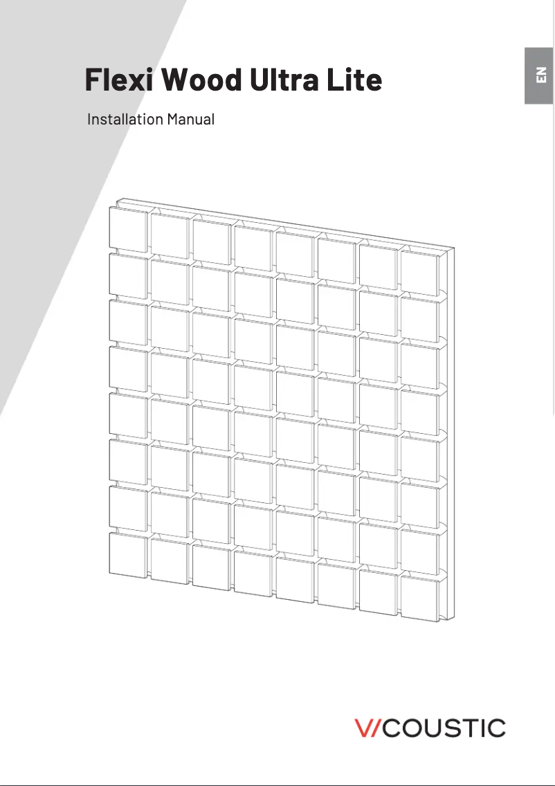 Page 1 de la notice Manuel utilisateur Vicoustic Flexi Wood Ultra Lite