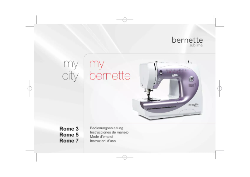 Page n°1 - Manuel utilisateur Bernina Bernette Rome 3
