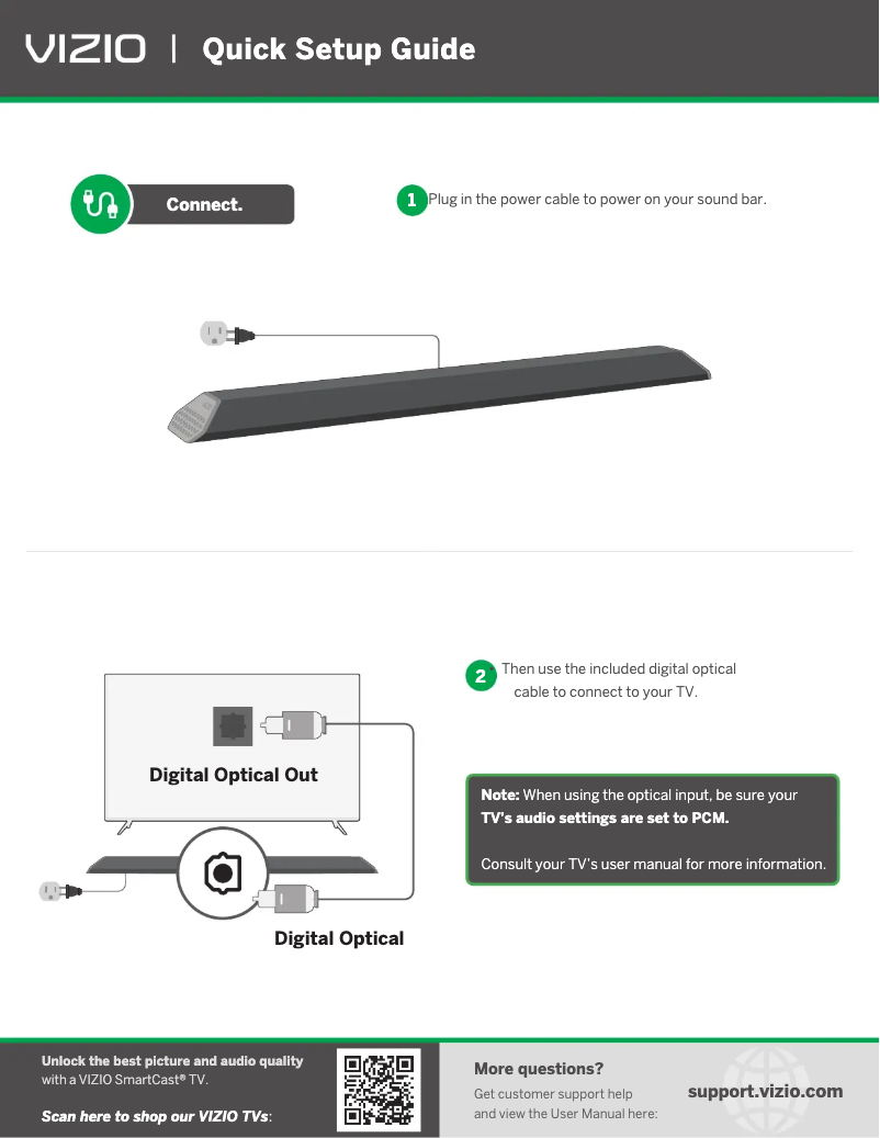 Page n°1 - Guide de démarrage rapide VIZIO SB362An-F46