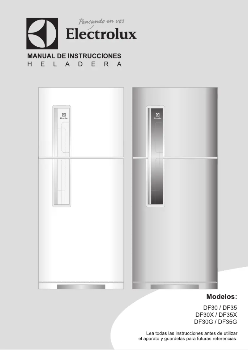 Page 1 de la notice Manuel utilisateur Electrolux DF30G