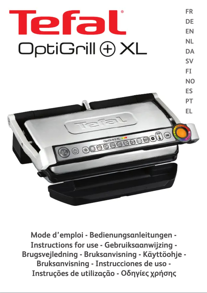 Page 1 de la notice Manuel utilisateur Tefal OptiGrill+ XL GC722D
