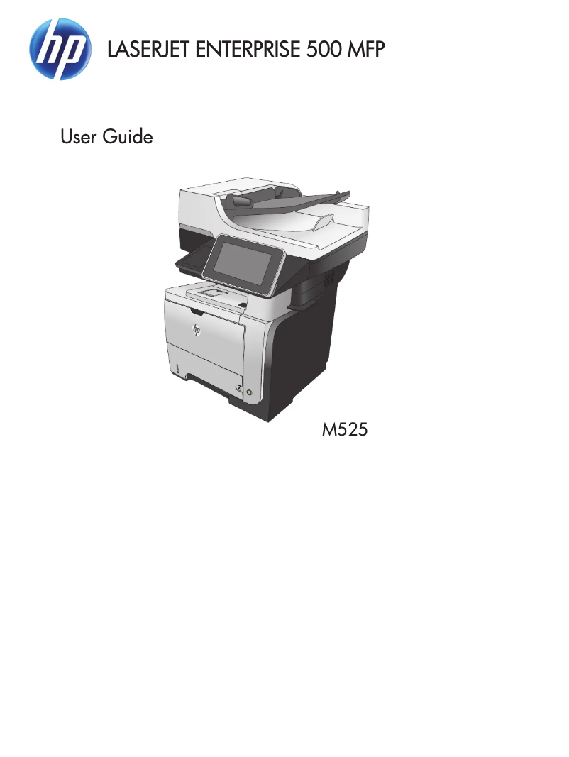 Image de la première page du manuel de l'appareil LaserJet Enterprise flow M525c