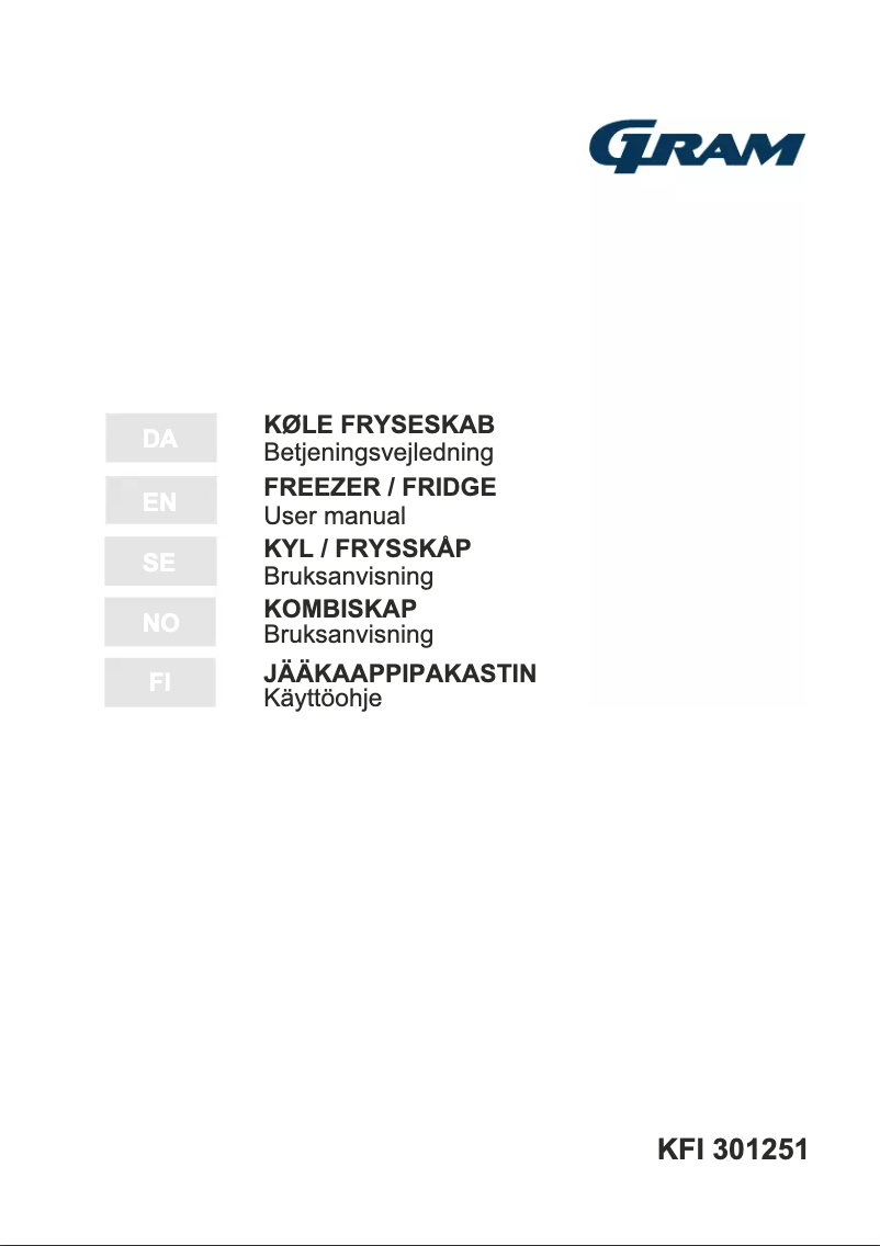 Page n°1 - Manuel utilisateur Gram KFI 301251
