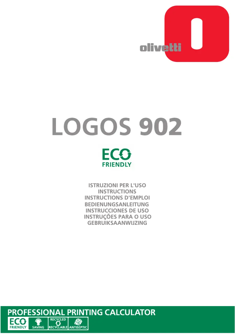 Image de la première page du manuel de l'appareil Logos 902