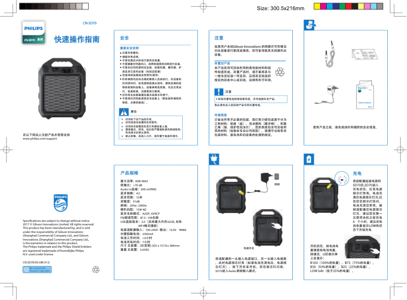 Page n°1 - Manuel utilisateur Philips SD70
