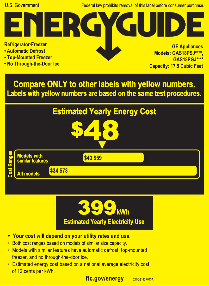 Imagen de la primera página del manual del dispositivo GAS18PGJWW