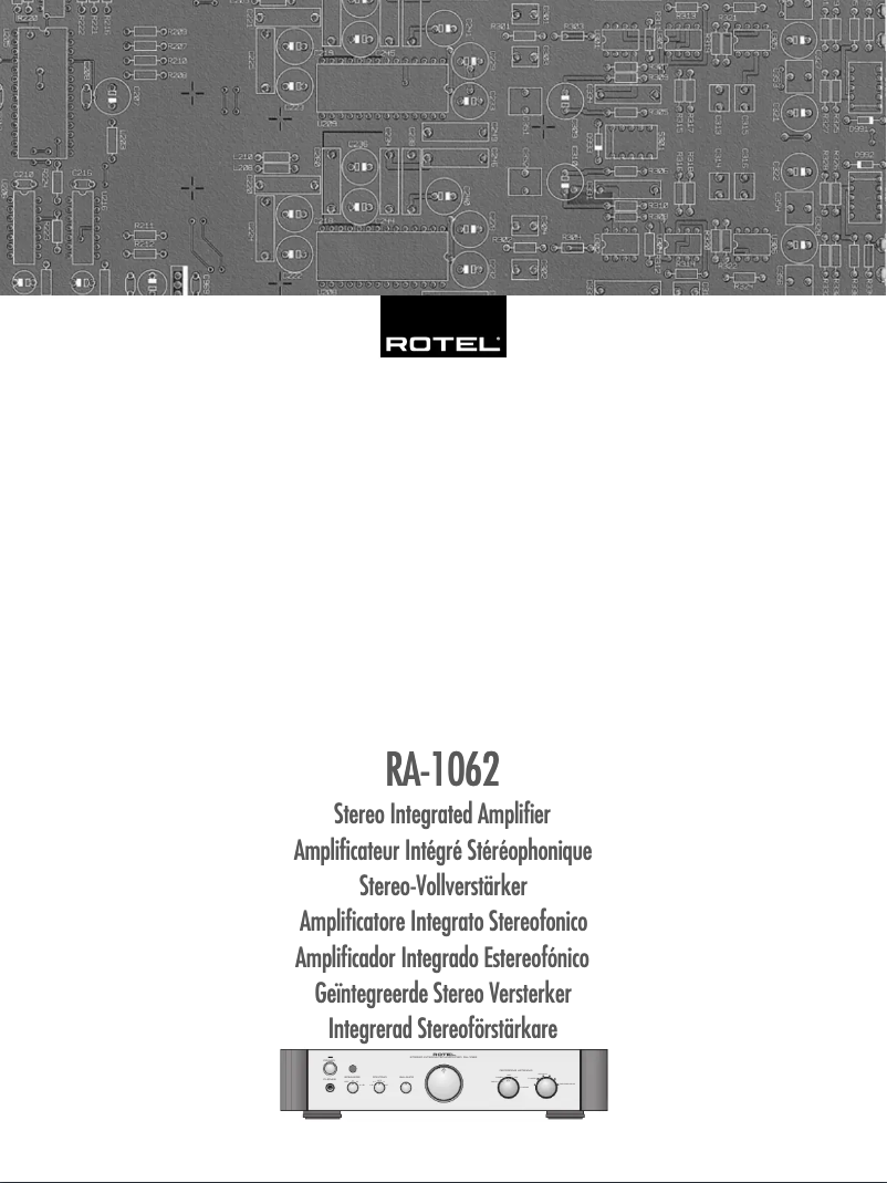 Page n°1 - Manuel utilisateur Rotel RA-1062