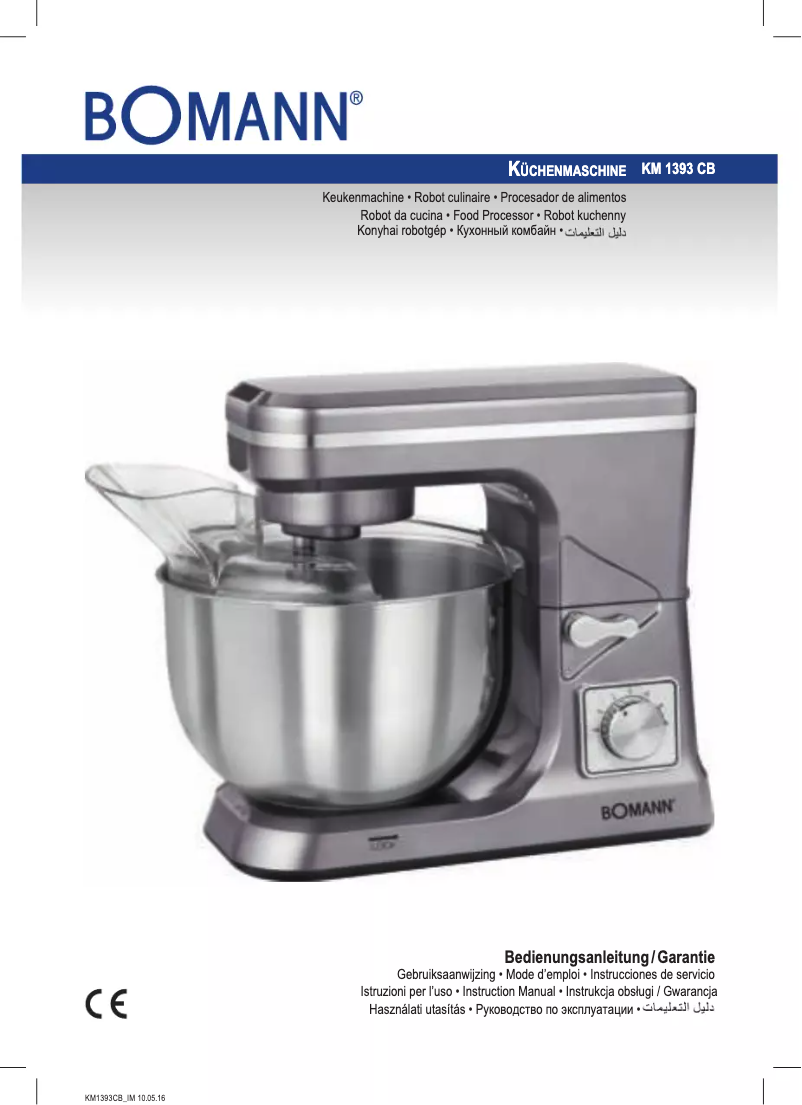 Page n°1 - Manuel utilisateur Bomann KM 1393 CB