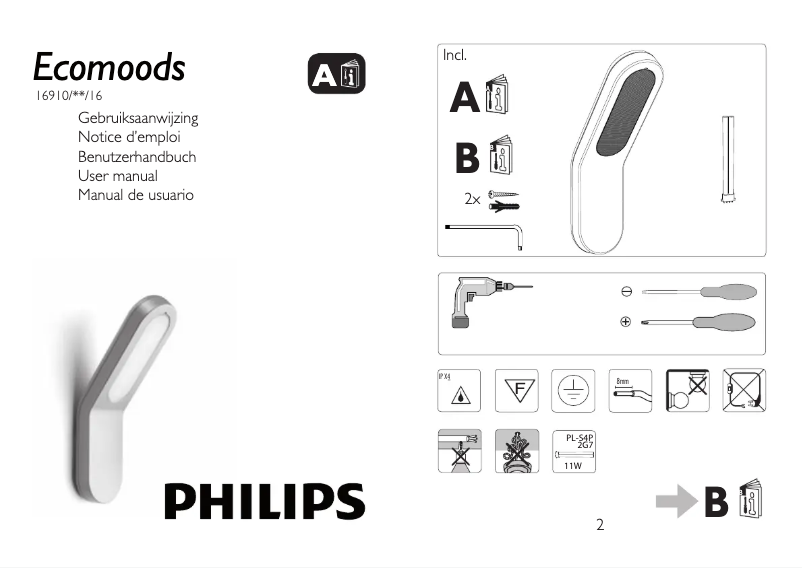 Page 1 de la notice Manuel utilisateur Philips Ecomoods 169108716