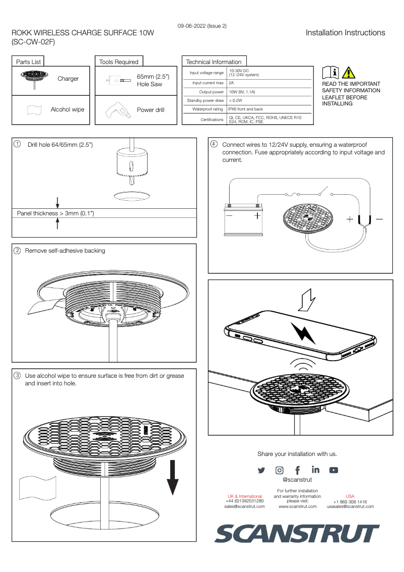 Image de la première page du manuel de l'appareil SC-CW-02E