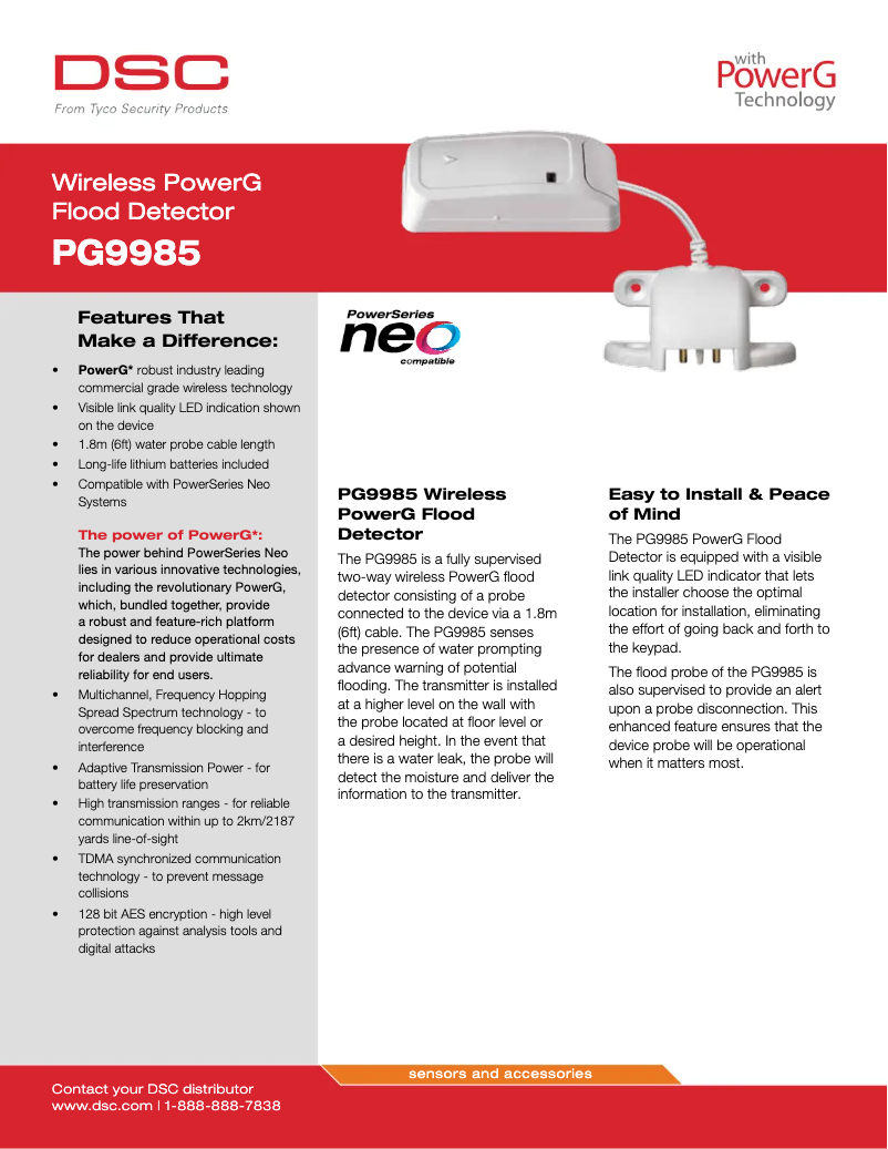 Imagen de la primera página del manual del dispositivo PG9985