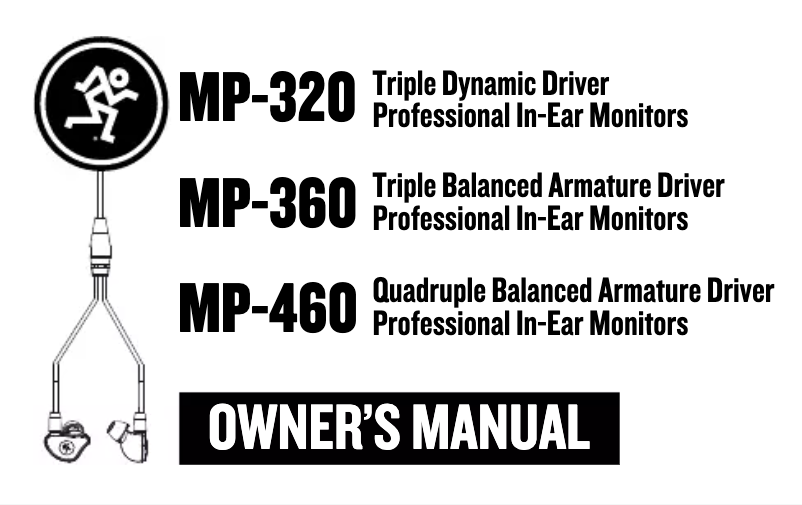 Page 1 de la notice Manuel utilisateur Mackie MP-320