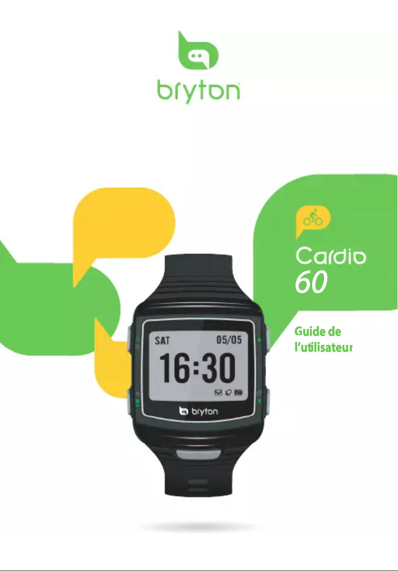 Page 1 de la notice Manuel utilisateur Bryton Cardio 60