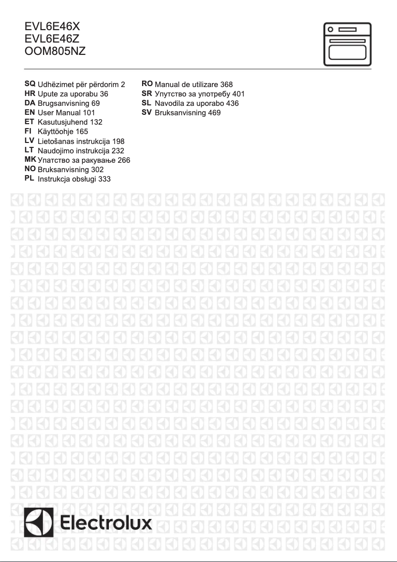 Page 1 de la notice Manuel utilisateur Electrolux EVL6E46X