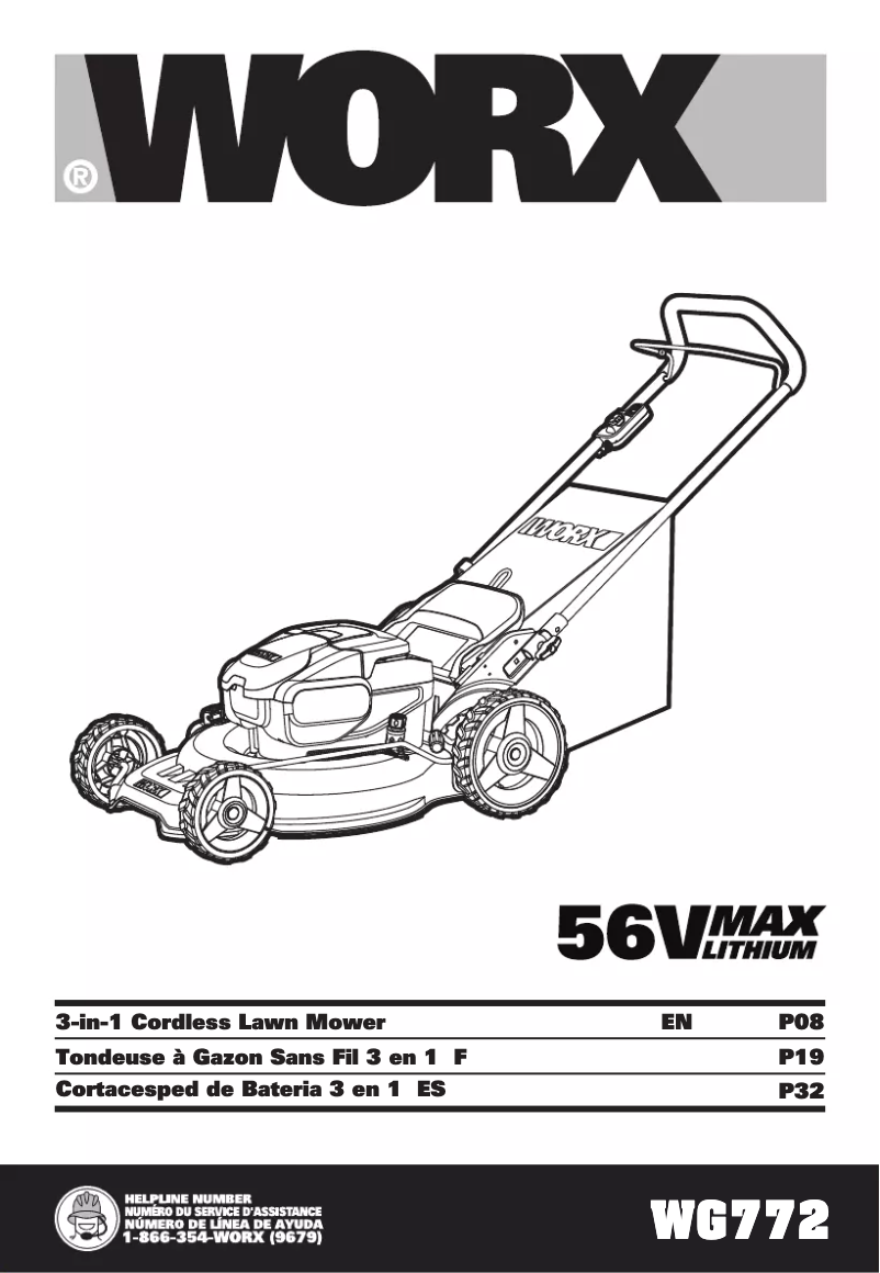 Page n°1 - Manuel utilisateur Worx WG772