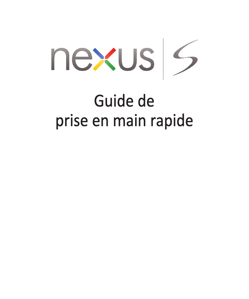 Page 1 de la notice Manuel utilisateur Samsung Google Nexus S GT-I9023