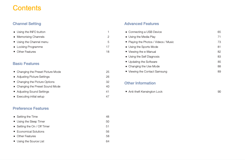 Page 1 de la notice Manuel utilisateur Samsung UA40M5000AJ