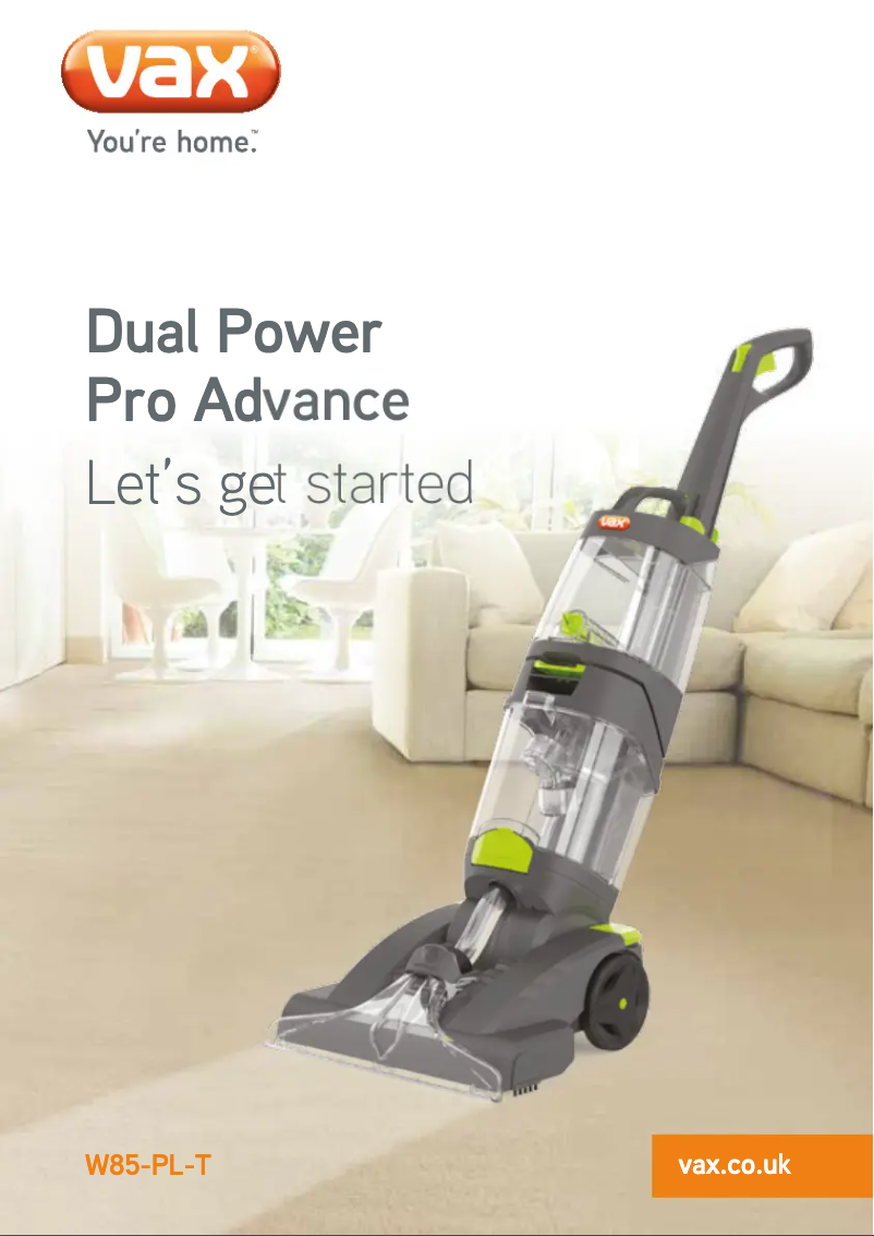 Página 1 del manual Manual de usuario Vax Dual Power Pro Advance W85-PL-T