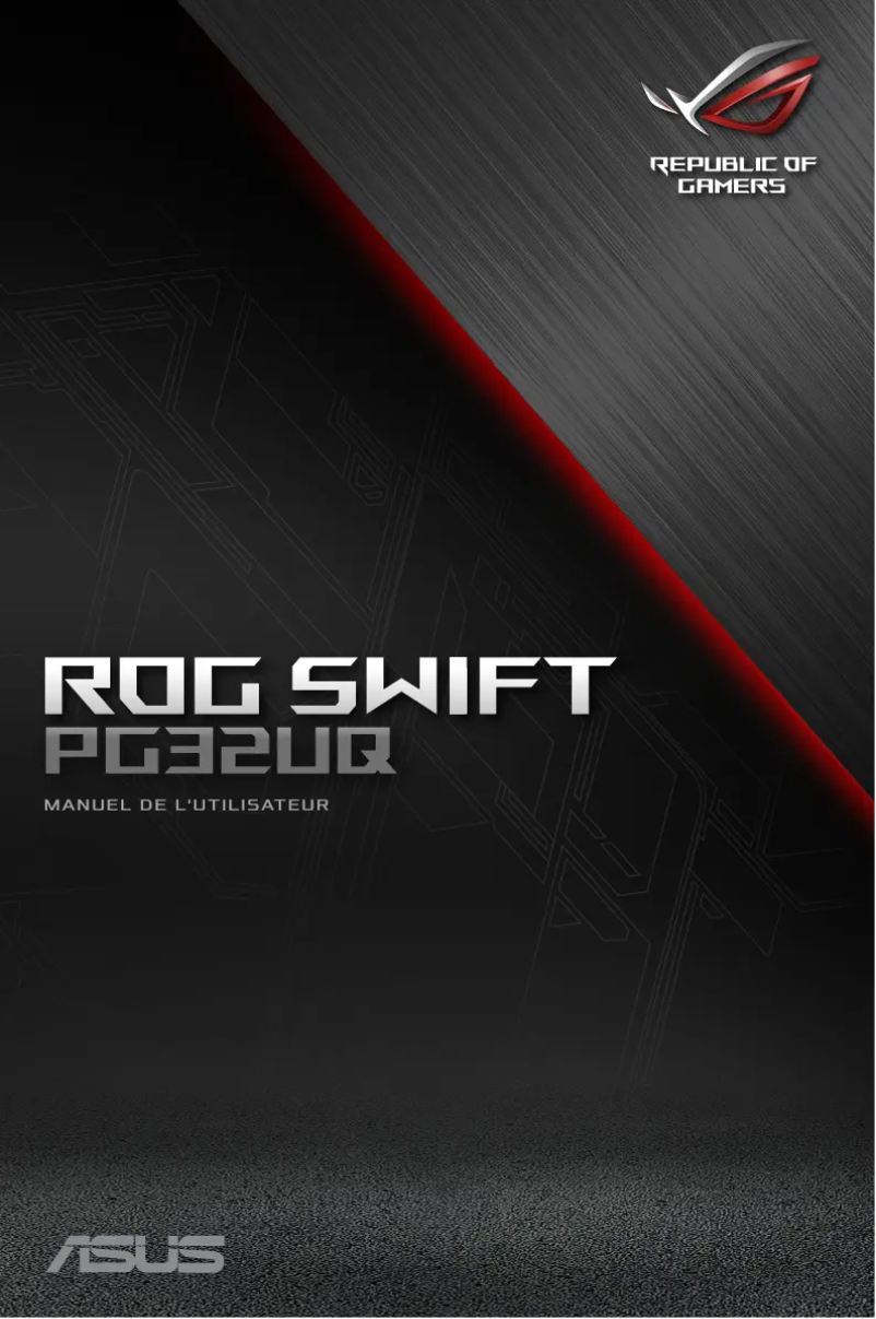 Page 1 de la notice Manuel utilisateur Asus ROG Swift PG32UQ