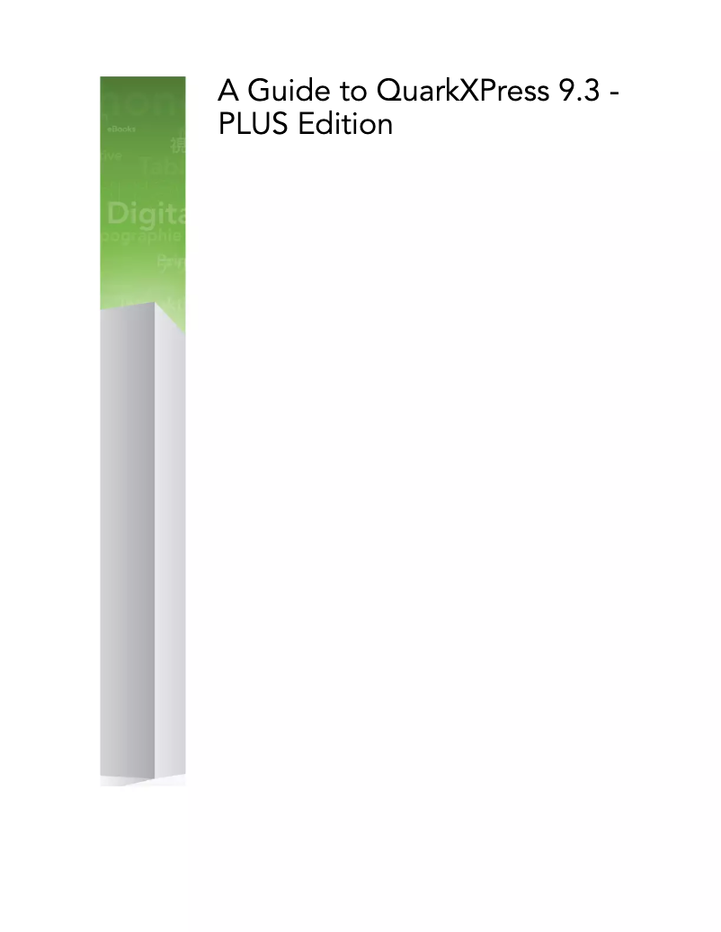 Image de la première page du manuel de l'appareil QuarkXPress 9.3 PLUS Edition