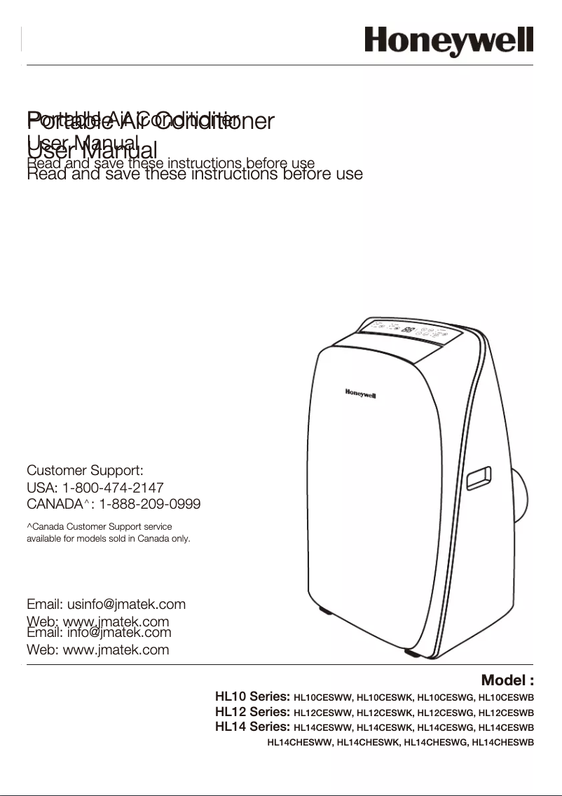 Page 1 de la notice Manuel utilisateur Honeywell HL10CESWW