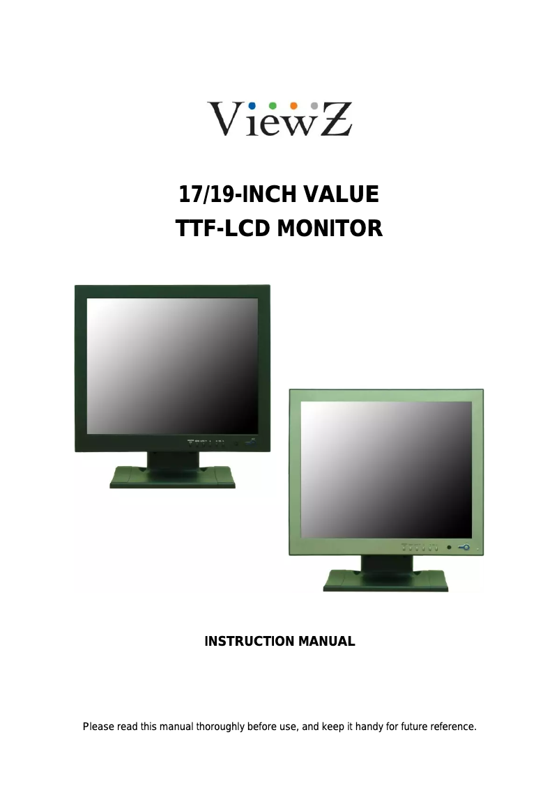 Image de la première page du manuel de l'appareil VZ-17RTV