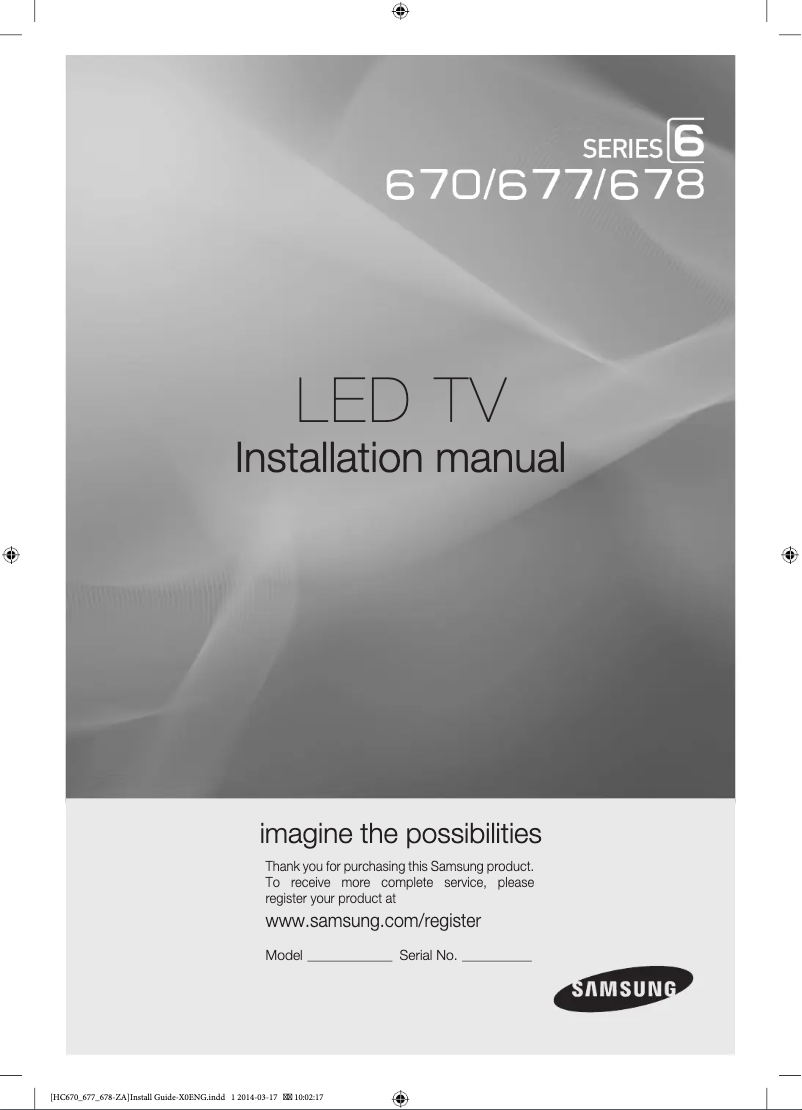 Page n°1 - Manuel utilisateur Samsung HG48NC670DF