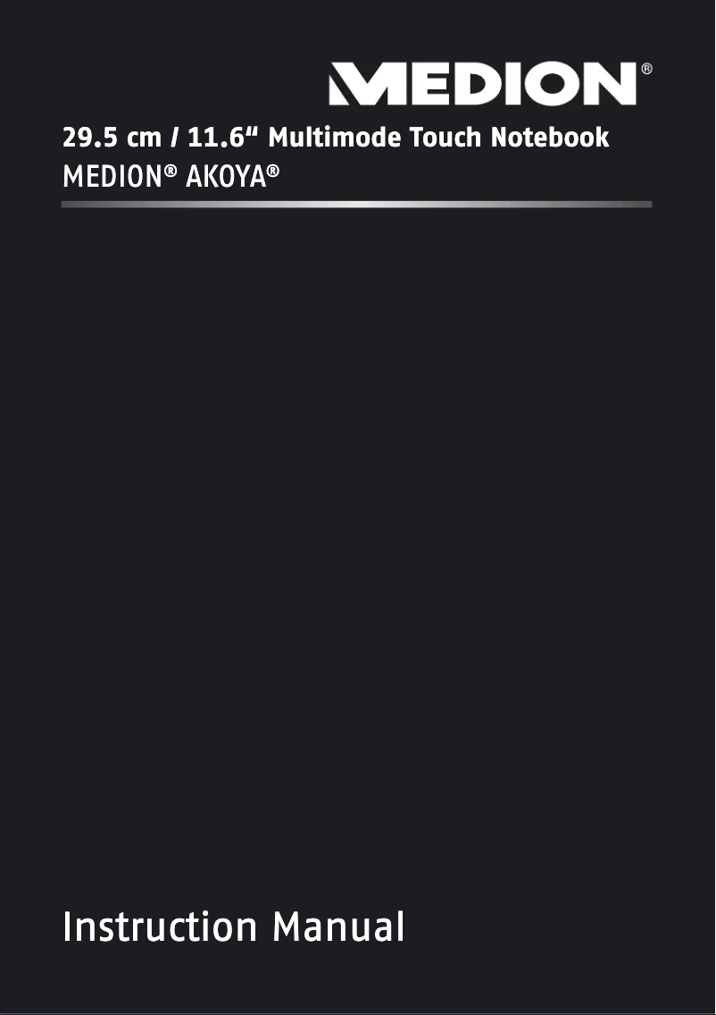 Page 1 de la notice Manuel utilisateur Medion Akoya P2213T MD 98926