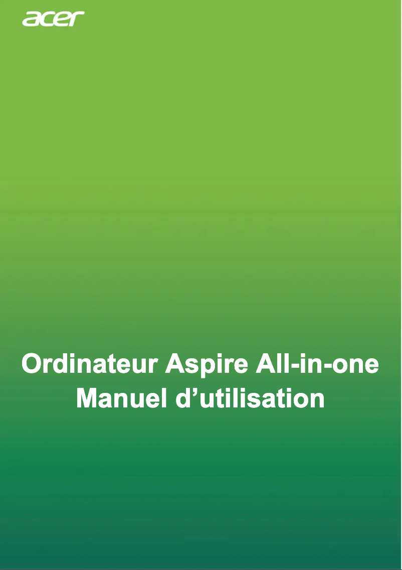 Image de la première page du manuel de l'appareil Aspire C22-963