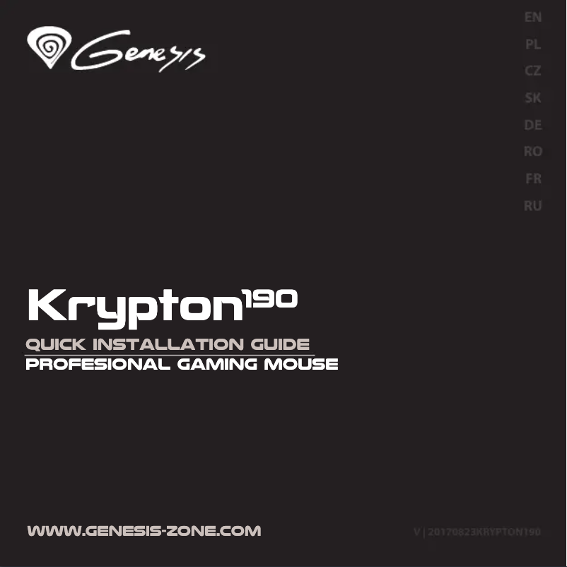 Página 1 del manual Manual de usuario Genesis Krypton 190