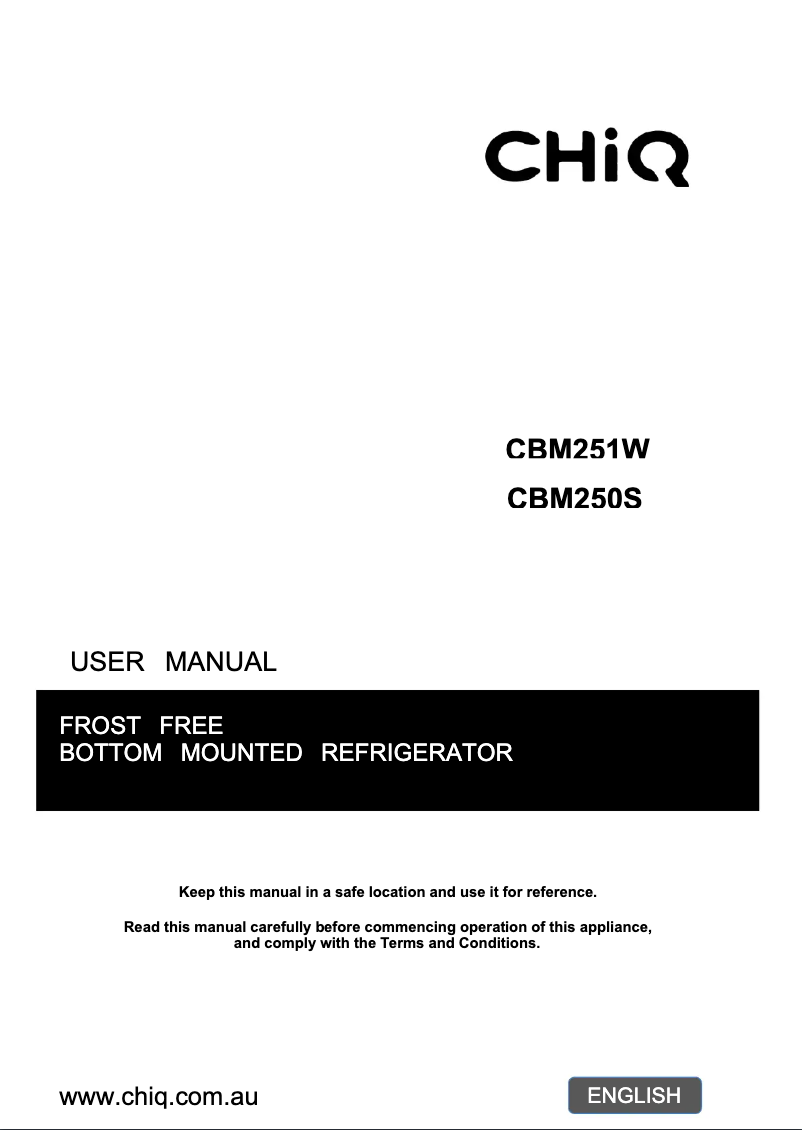 Page 1 de la notice Manuel utilisateur CHiQ CBM250S