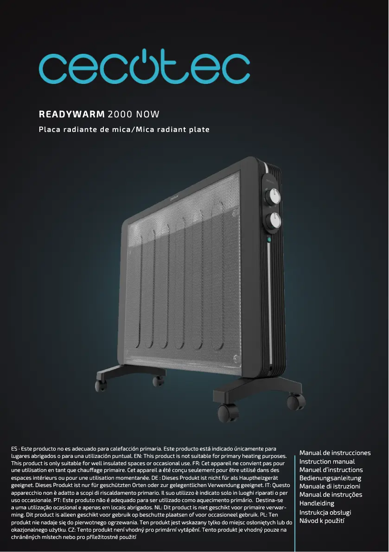 Image de la première page du manuel de l'appareil Ready Warm 2000 Now