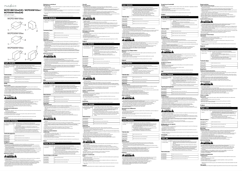 Page 1 de la notice Manuel utilisateur Nedis WCPD18W100BK