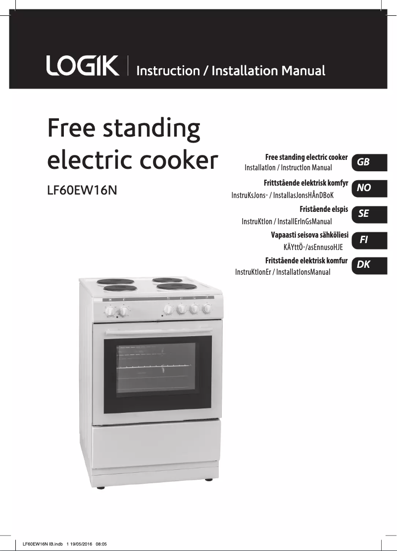 Página 1 del manual Manual de usuario Logik LF60EW16N