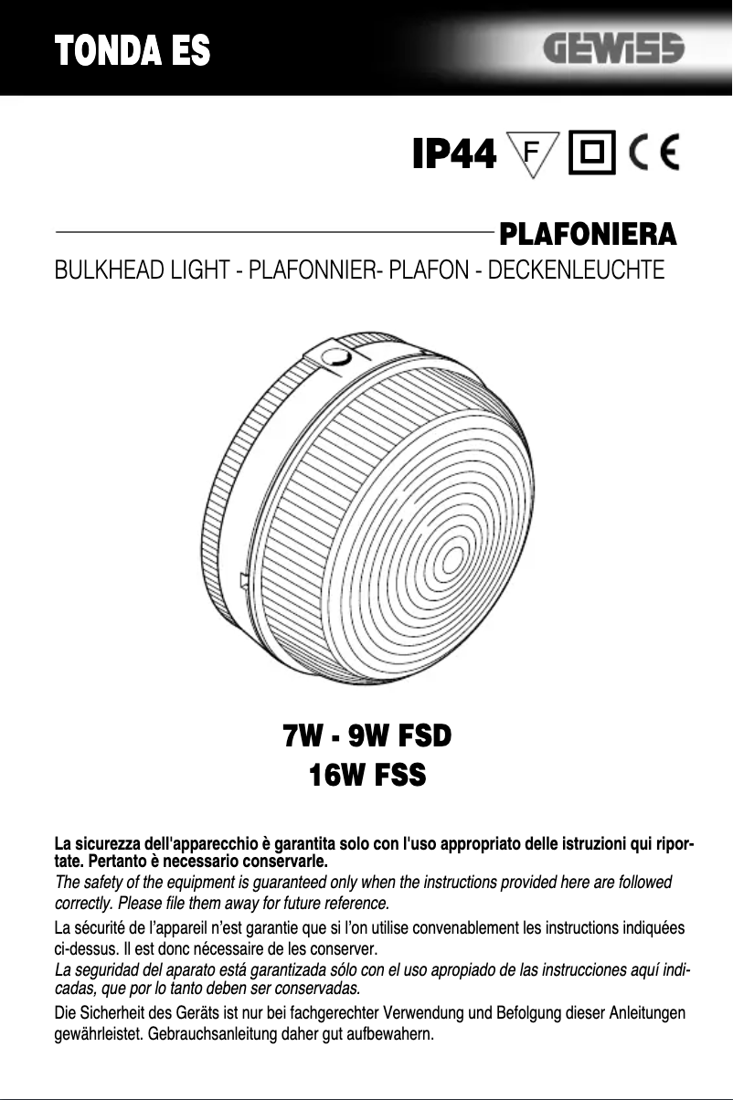 Page 1 de la notice Manuel utilisateur Gewiss GW80656