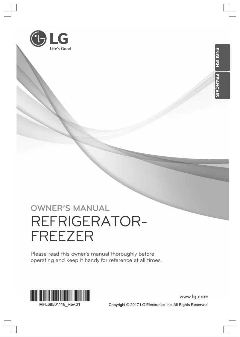 Page 1 de la notice Manuel utilisateur LG GR-H792HLHU