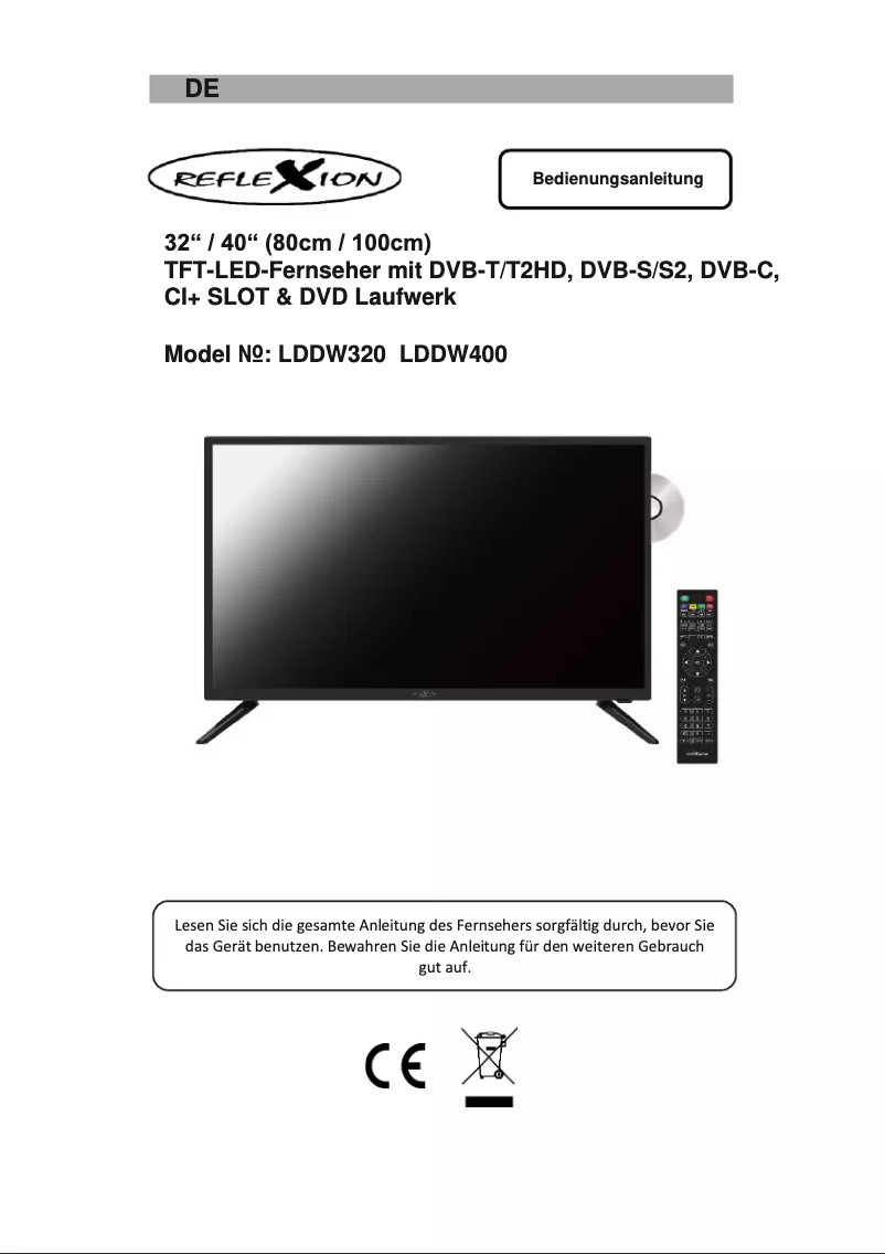 Image de la première page du manuel de l'appareil LDDW320