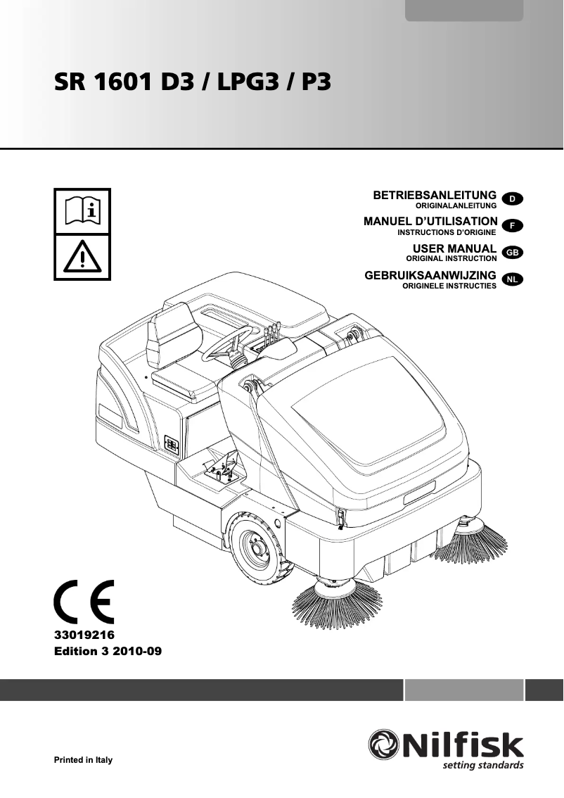 Imagen de la primera página del manual del dispositivo SR 1601